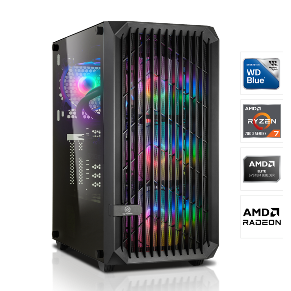 GAMING PC | AMD Ryzen 7 7700X 8x4.50GHz | 16GB DDR5 | RX 6800 16GB | 1TB M.2 SSD
