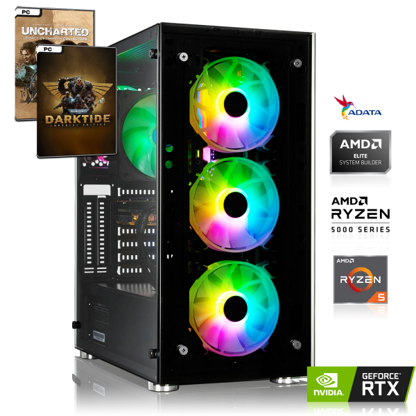 GAMING PC | AMD Ryzen 5 5600X 6x 3.70 GHz | 16GB DDR4 | RTX 3060 Ti 8GB | 512 GB M.2 SSD