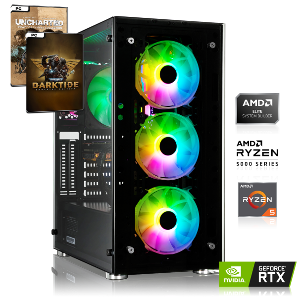 GAMING PC | AMD Ryzen 5 5600X 6x 3.70 GHz | 16GB DDR4 | RTX 3070 Ti 8GB | 256 GB M.2 SSD + 1TB HDD