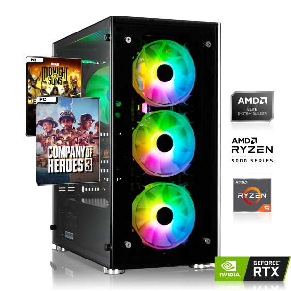 GAMING PC | AMD Ryzen 5 5600X 6x3.70GHz | 16GB DDR4 | RTX 3060 12GB | 500GB M.2 SSD