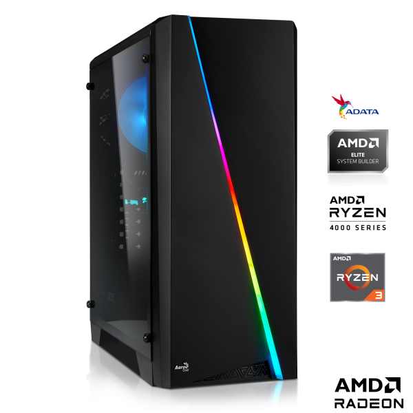 GAMING PC | AMD Ryzen 3 4100 4x3.80GHz | 16GB DDR4 | RX 6400 4GB | 512GB M.2 SSD