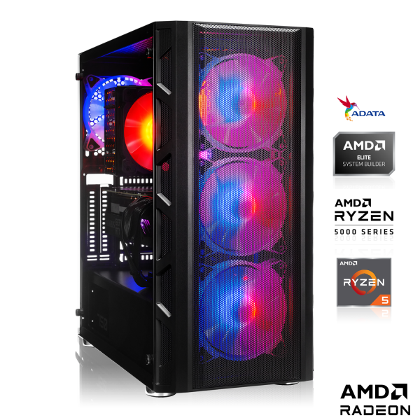GAMING PC | AMD Ryzen 5 5600X 6x3.70GHz | 16GB DDR4 | RX 6750 XT 12GB | 512GB M.2 SSD