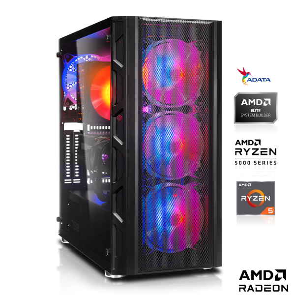 GAMING PC | AMD Ryzen 5 5500 6x3.60GHz | 16GB DDR4 | RX 6600 8GB | 512GB M.2 SSD
