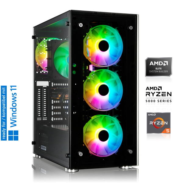 GAMING PC | AMD Ryzen 5 5600X 6x 3.70GHz | 16GB DDR4 | RX 6750 XT 12GB | 500GB M.2 SSD