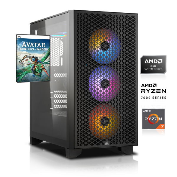 Game2Gether GAMING PC | AMD Ryzen 7 7700X 8x4.50GHz | 32GB DDR5 | RX 7700 XT 12GB | 1TB M.2 SSD