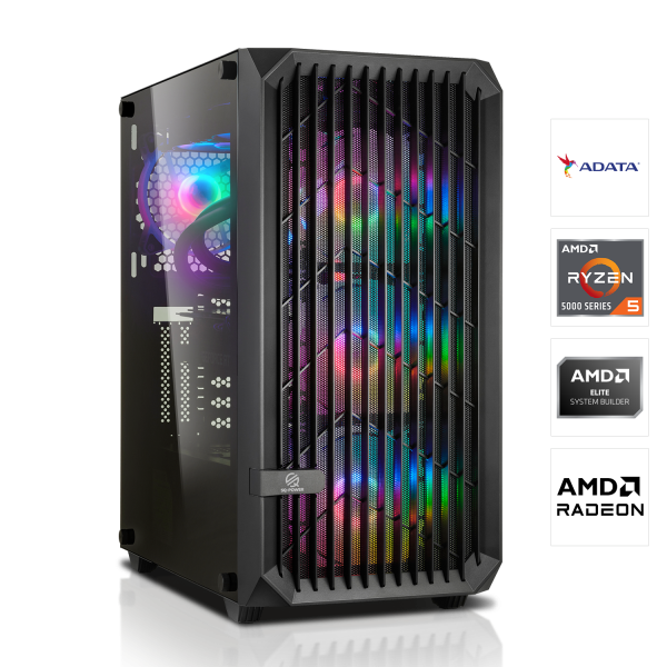 GAMING PC | AMD Ryzen 5 5600 6x3.50GHz | 16GB DDR4 | RX 6500 XT 4GB | 512GB M.2 SSD