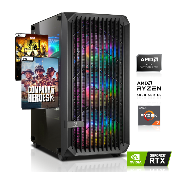 GAMING PC | AMD Ryzen 7 5800X 8x3.80 GHz | 16GB DDR4 | RTX 3060 Ti 8GB | 500GB M.2 SSD + 1TB HDD