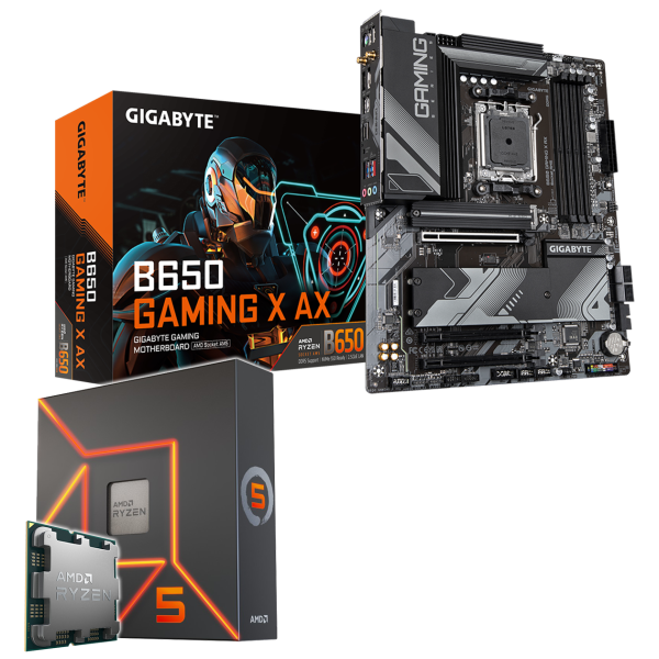 PC Aufrüstkit: GIGABYTE B650 Gaming X AX WIFI - AMD Ryzen 5 7600X 6x 4.70 Ghz