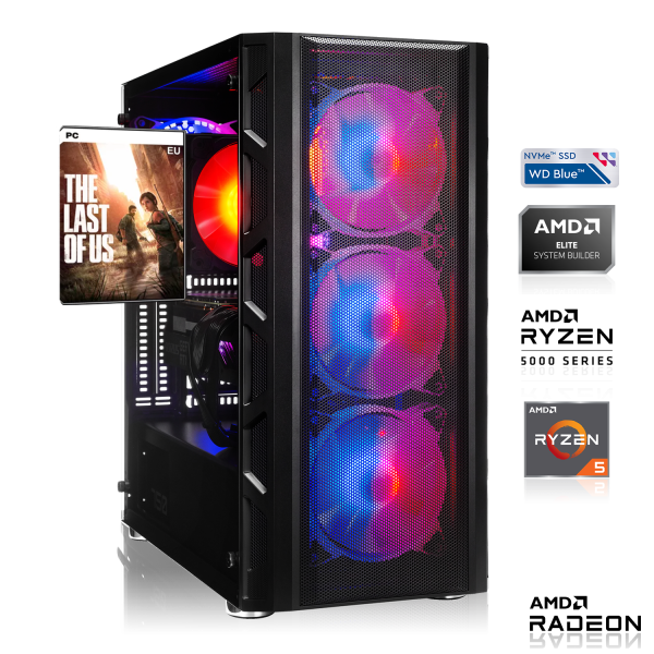 GAMING PC | AMD Ryzen 5 5600X 6x3.70GHz | 16GB DDR4 | AMD RX 6700 XT 12GB | 1TB M.2 SSD + 1TB HDD