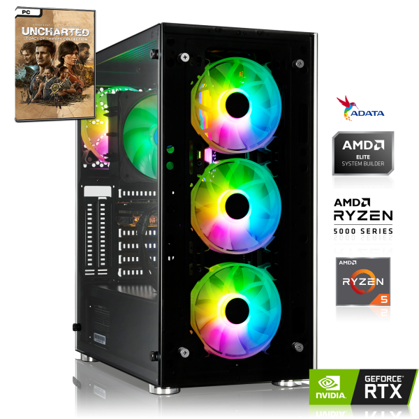 GAMING PC | AMD Ryzen 5 5500 6x 3.60GHz | 16GB DDR4 | RTX 2060 6GB | 512 GB M.2 SSD + 2TB HDD