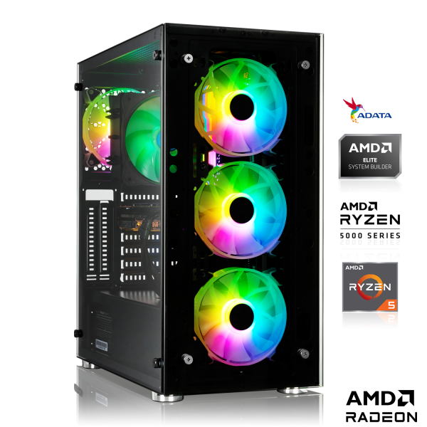 GAMING PC | AMD Ryzen 5 5500 6x3.60GHz | 16GB DDR4 | RX 6700 XT 12GB | 512GB M.2 SSD