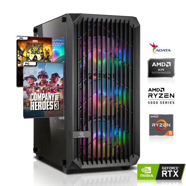 GAMING PC | AMD Ryzen 5 5500 6x3.60 GHz | 16GB DDR4 | RTX 3060 Ti 8GB | 512GB M.2 SSD