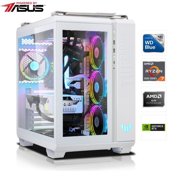 GAMING PC | AMD Ryzen 7 5700X 8x3.40GHz | 16GB DDR4 | RTX 3060 12GB | 1TB M.2 SSD - Powered by ASUS