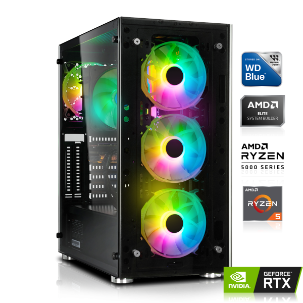 GAMING PC | AMD Ryzen 5 5600X 6x3.70GHz | 16GB DDR4 | RTX 4060 Ti 8GB DLSS 3 | 1TB M.2 SSD