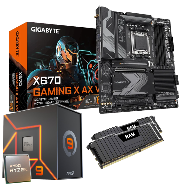 PC Aufrüstkit: GIGABYTE X670 Gaming X AX WIFI V2 | AMD Ryzen 9 7950X3D 16x 4.20GHz | 32GB DDR5