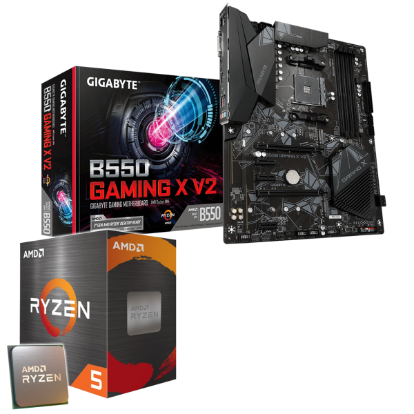 Aufrüst-Kit: Gigabyte B550 Gaming X - AMD Ryzen 5 5600X 6x 3.7 GHz