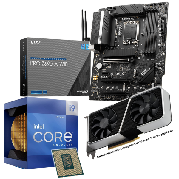 PC Aufrüstkit: MSI Pro Z690-A WIFI DDR5 - Intel Core i9-12900K, 16x 3.20GHz - 16 GB DDR5 - RTX 3070 Ti - 8GB