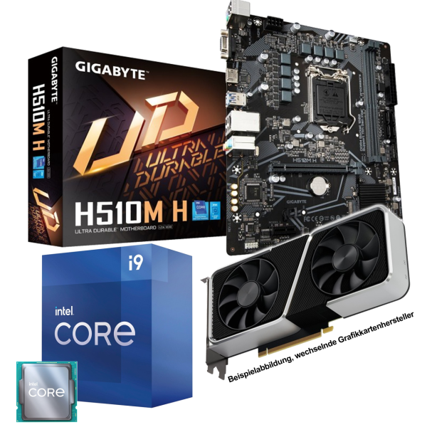 PC Aufrüstkit: GIGABYTE H510M H - Intel Core i9-11900K, 8x 3.50GHz - 16 GB DDR4 - RTX 3070 - 8GB