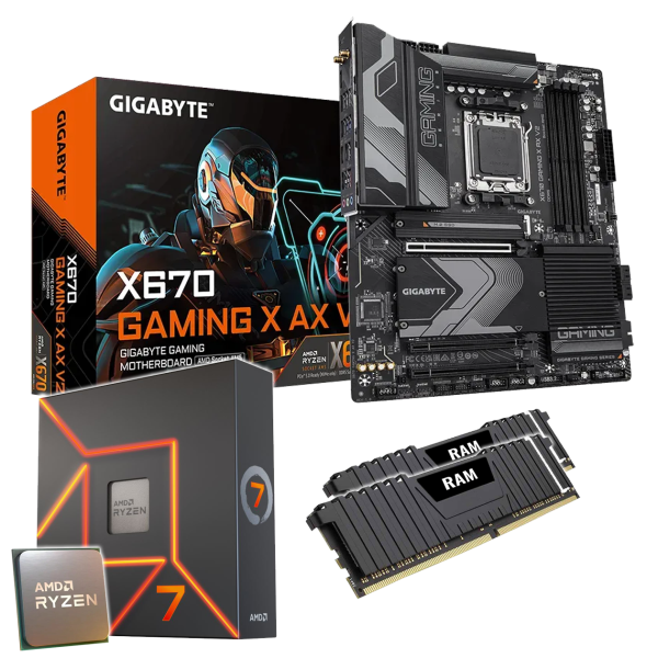PC Aufrüstkit: GIGABYTE X670 Gaming X AX WIFI V2 | AMD Ryzen 7 7800X3D 8x 4.20GHz | 16GB DDR5