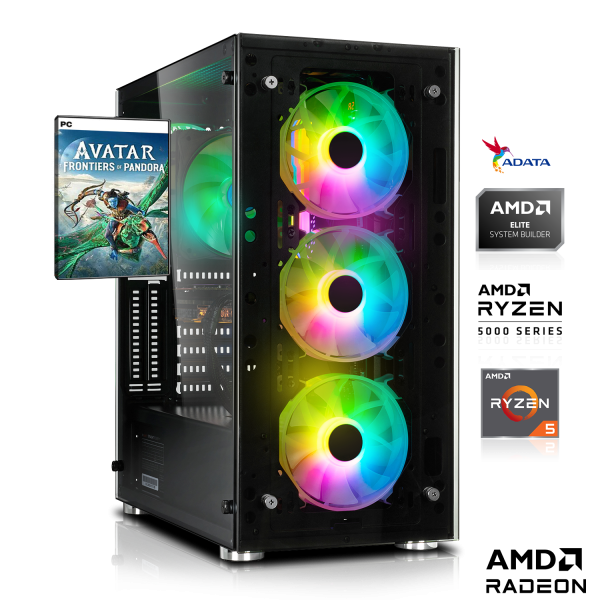 GAMING PC | AMD Ryzen 5 5500 6x3.60GHz | 16GB DDR4 | RX 7600 8GB | 512GB M.2 SSD