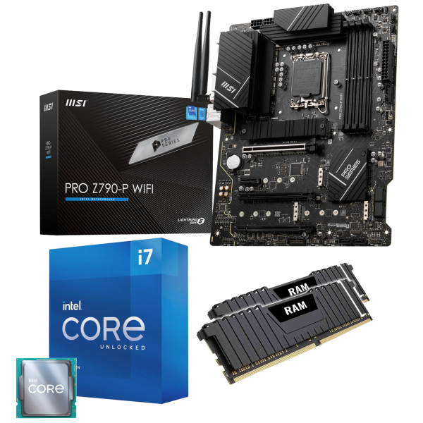 PC Aufrüstkit: MSI Pro Z790-P WIFI | Intel Core i7-13700K 16x 3.40GHz | 16GB DDR5 | Intel UHD