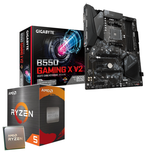 Aufrüst-Kit: GIGABYTE B550 Gaming X - AMD Ryzen 5 5600X 6x 3.7 GHz