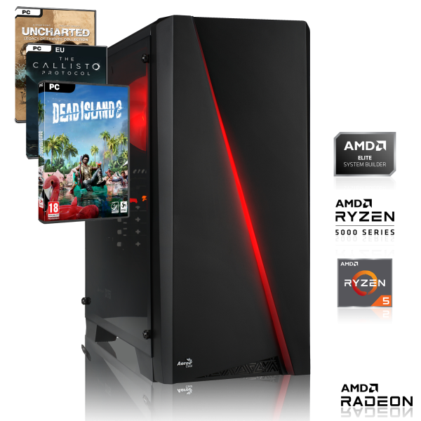 GAMING PC | AMD Ryzen 5 5500 6x3.60GHz | 16GB DDR4 | RX 6700 XT | 500GB M.2 SSD