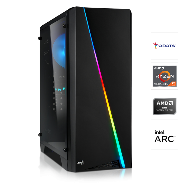 GAMING PC | AMD Ryzen 5 5500 6x3.60GHz | 16GB DDR4 | Intel Arc A380 6GB | 512GB M.2 SSD
