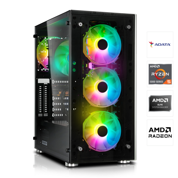 GAMING PC | AMD Ryzen 5 5500 6x3.60GHz | 16GB DDR4 | RX 7600 8GB | 512GB M.2 SSD