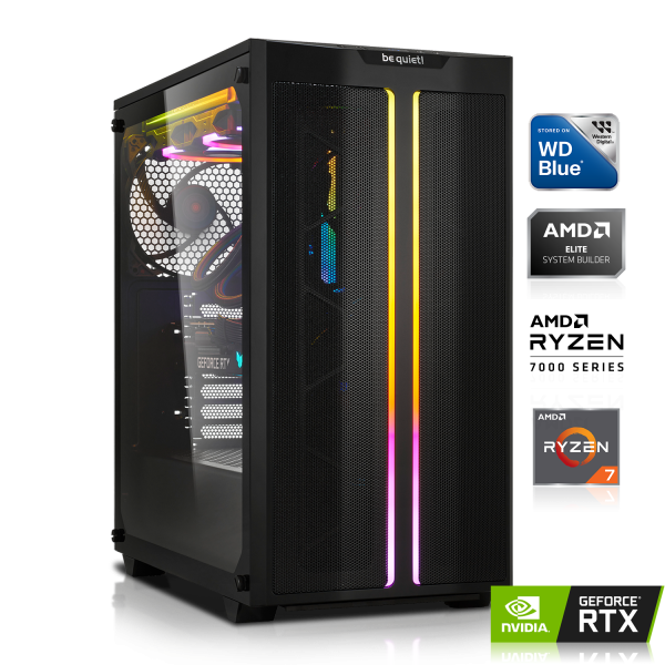 GAMING PC | AMD Ryzen 7 7700X 8x4.50GHz | 32GB DDR5 | RTX 4070 12GB DLSS 3 | 1TB M.2 SSD