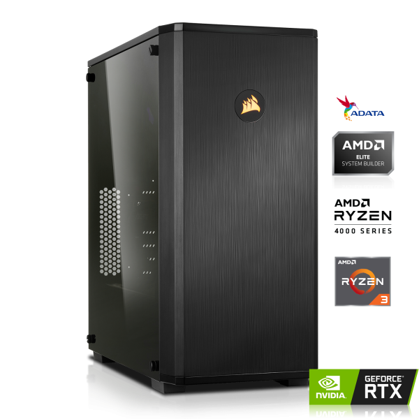 GAMING PC | AMD Ryzen 3 4100 4x3.80GHz | 16GB DDR4 | RTX 3050 8GB | 256GB M.2 SSD + 1TB HDD