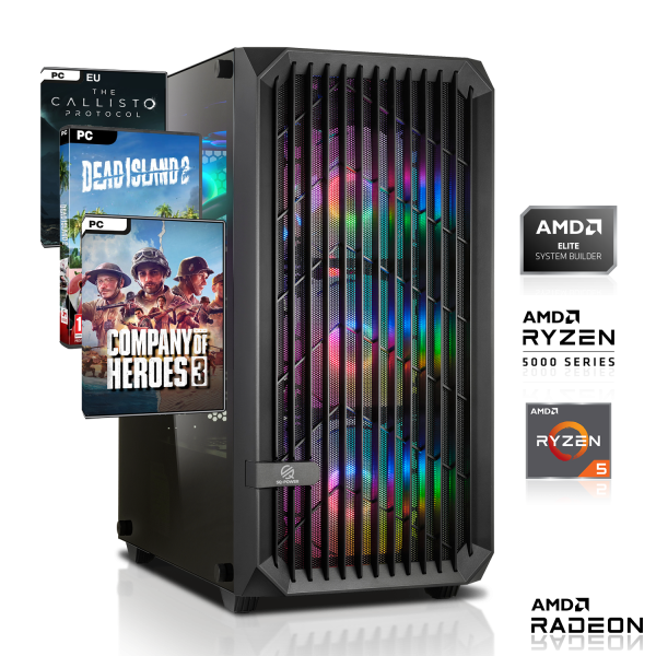 GAMING PC | AMD Ryzen 5 5600X 6x3.70 GHz | 16GB DDR4 | RX 6600 8GB | 500GB M.2 SSD
