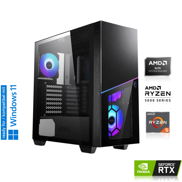 GAMING PC | PBM AMD Ryzen 5 5500 6x 3.60 GHz | 16GB DDR4 | RTX 3060 12GB | 500GB SSD