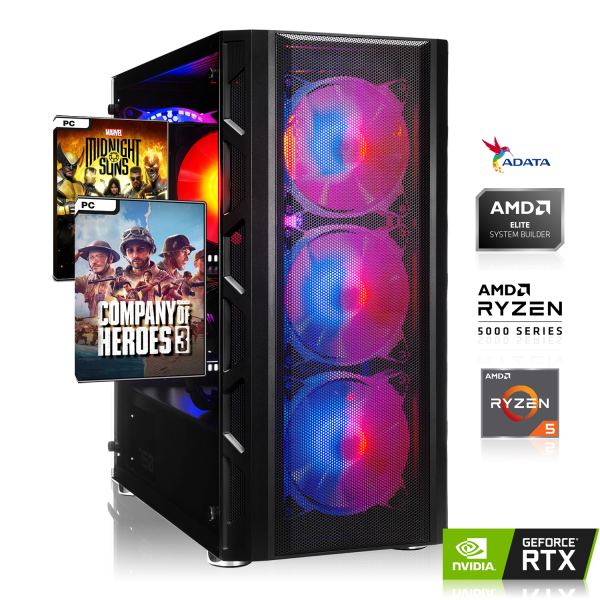 GAMING PC | AMD Ryzen 5 5600X 6x3.70 GHz | 16GB DDR4 | RTX 3060 Ti 8GB | 512GB M.2 SSD