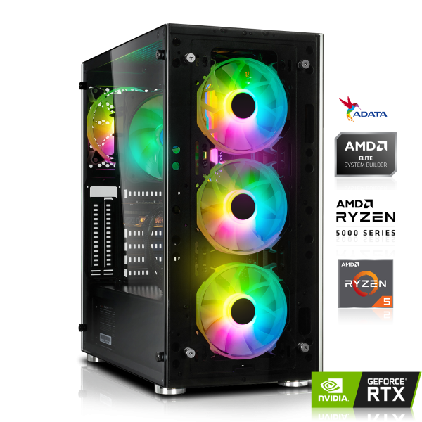 GAMING PC | AMD Ryzen 5 5500 6x3.60GHz | 16GB DDR4 | RTX 3050 8GB | 512GB M.2 SSD