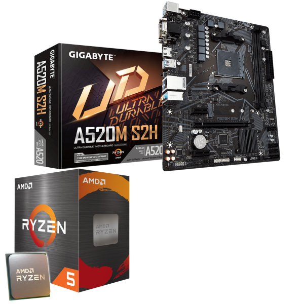 PC Aufrüstkit: GIGABYTE A520M S2H - AMD Ryzen 5 5600G 6x 3.90 GHz - AMD Radeon Graphics