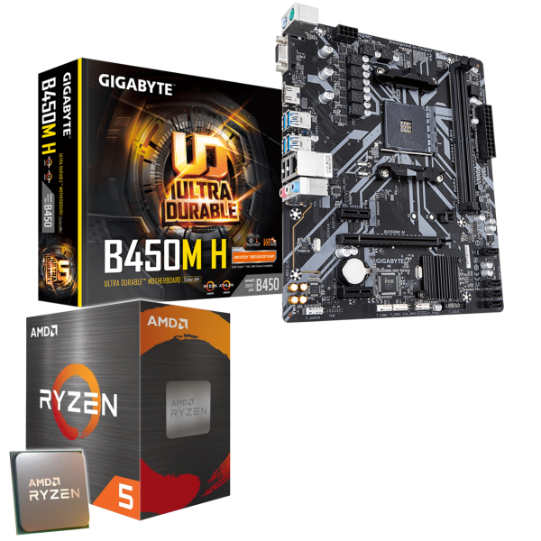 Aufrüst-Kit: Gigabyte B450M H - AMD Ryzen 5 3600 6x 3.6 GHz