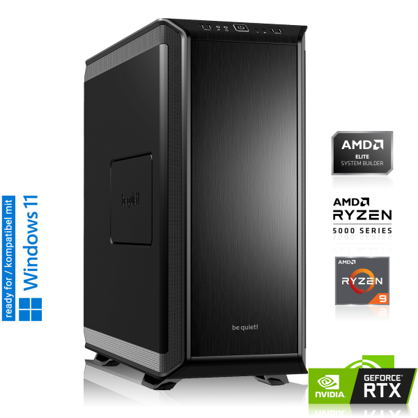 WORKSTATION PC | AMD Ryzen 9 5950X 16x 3.4 GHz | 32GB DDR4 | NVIDIA RTX 4000 | 500GB SSD + 1000GB HDD